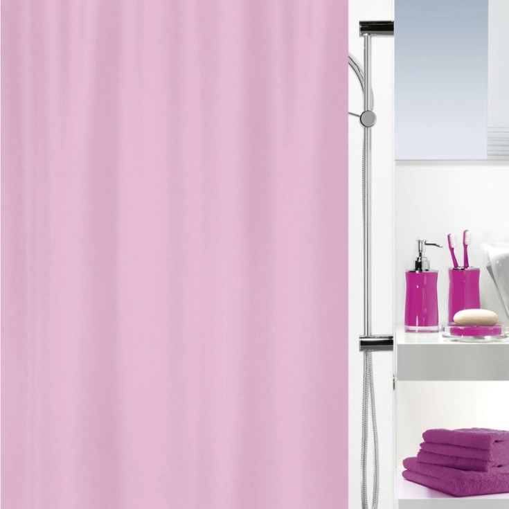 Spirella Primo duschdraperi, 180x200 cm, rosa