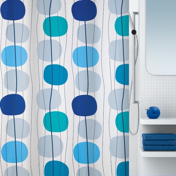 Spirella gardinmobil blå 180x200 cm