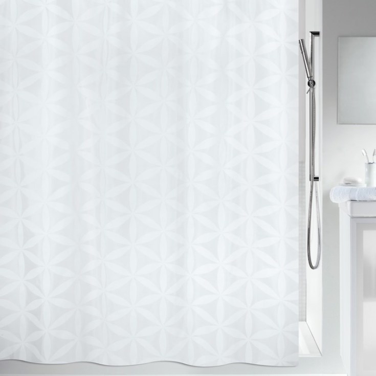 Spirella Rania duschdraperi, 180x200 cm, vit