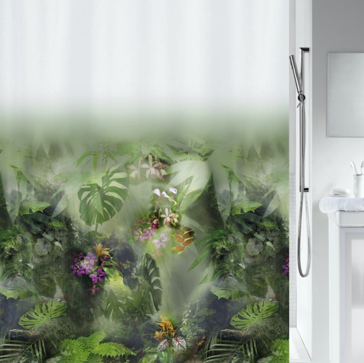 Spirella gardin jungelgrønn 180x200 cm