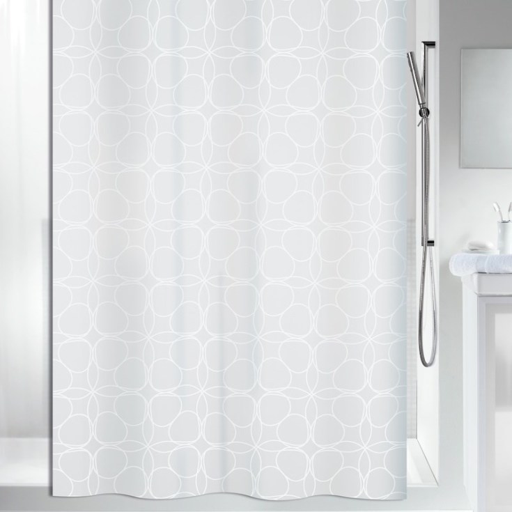 Spirella Filigran duschdraperi, 180x200 cm, vit