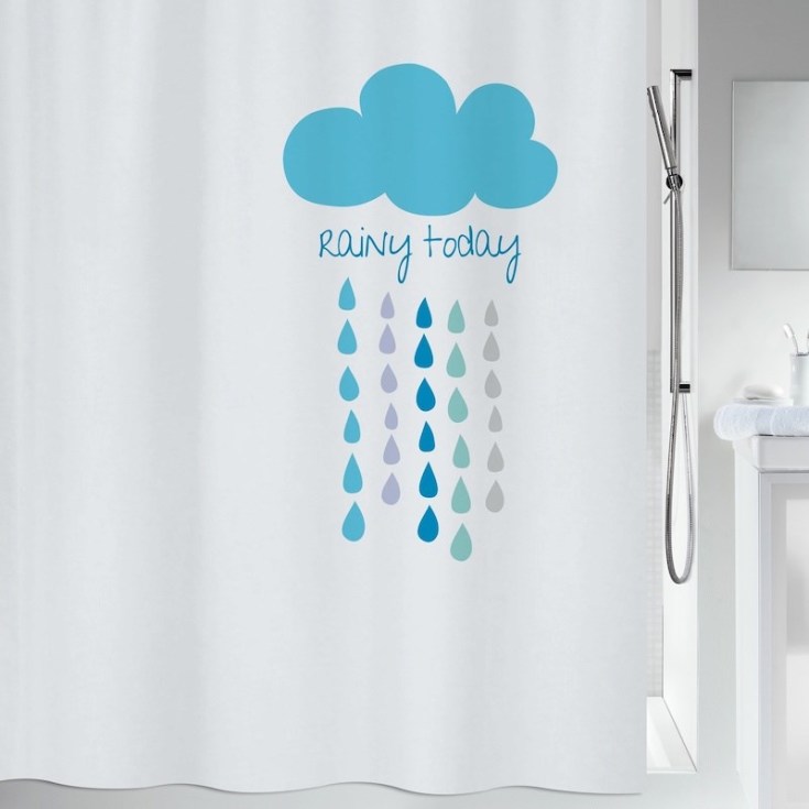 Spirella gardin skyblå 180x200 cm