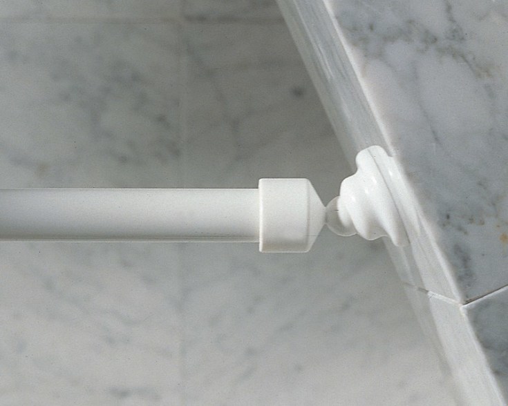 Spirella Wallquick Magic väggbeslag för duschdrapperistång, 20 mm, vit