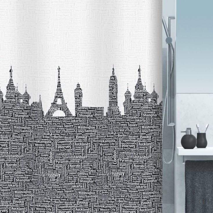 Spirella gardin urban svart 180x200 cm