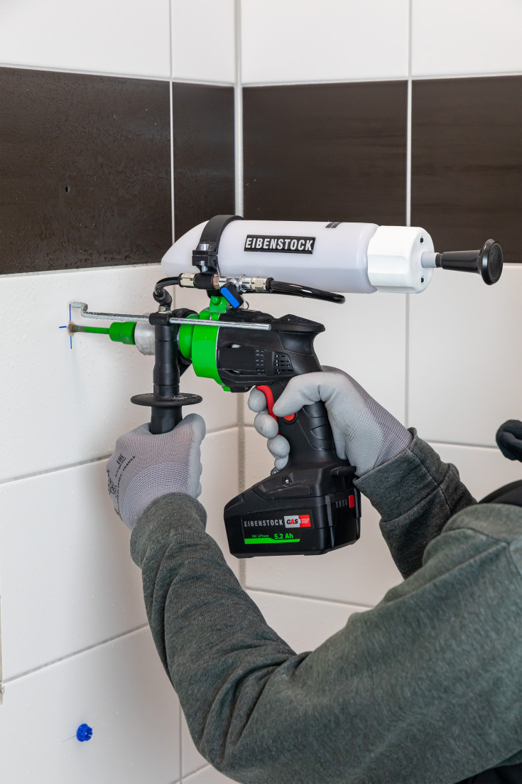 Eibenstock flisehulboremaskine END 40A Akku med 5,2 Ah batteri