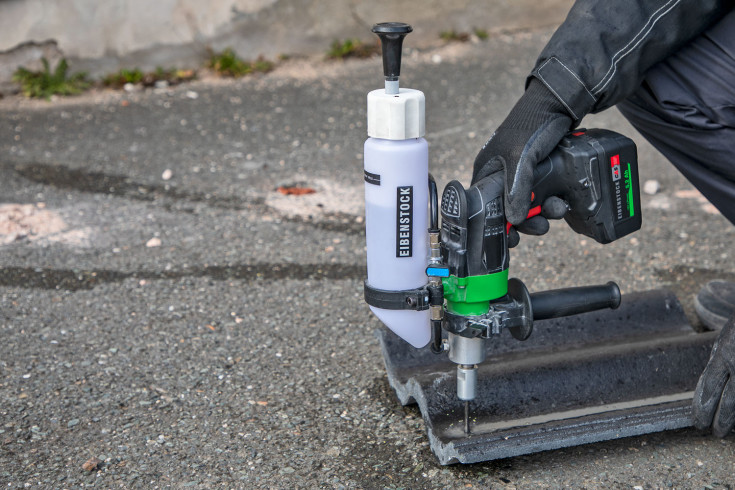 Eibenstock flisehulboremaskine END 40A Akku med 5,2 Ah batteri