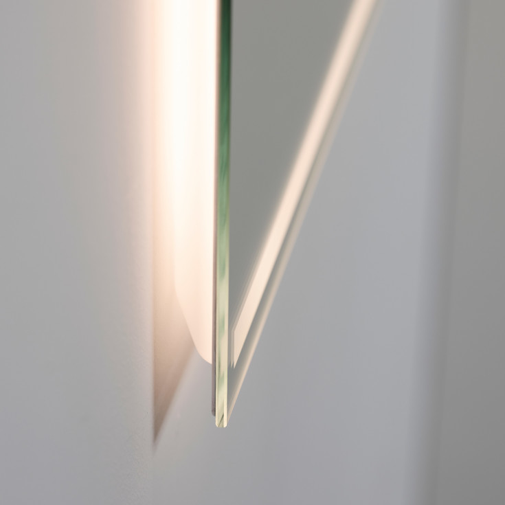 Loevschall Focus spegel med ljus, 120x75 cm