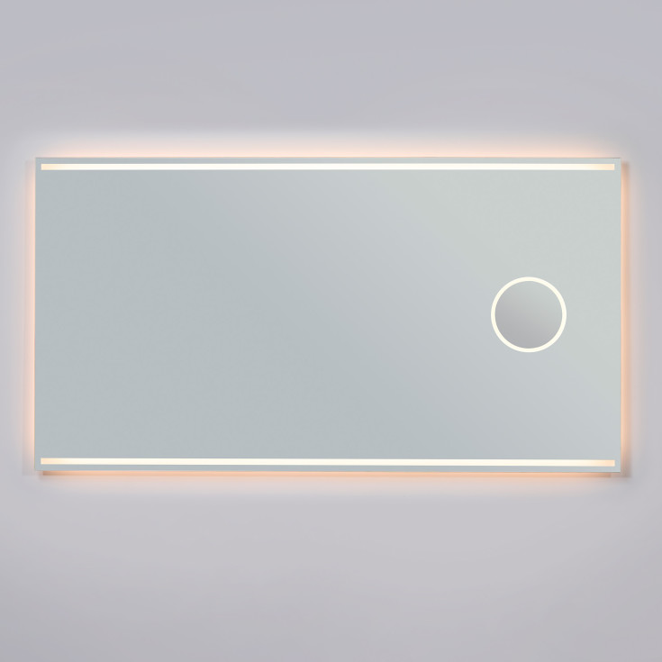 Loevschall Focus spegel med ljus, 140x75 cm