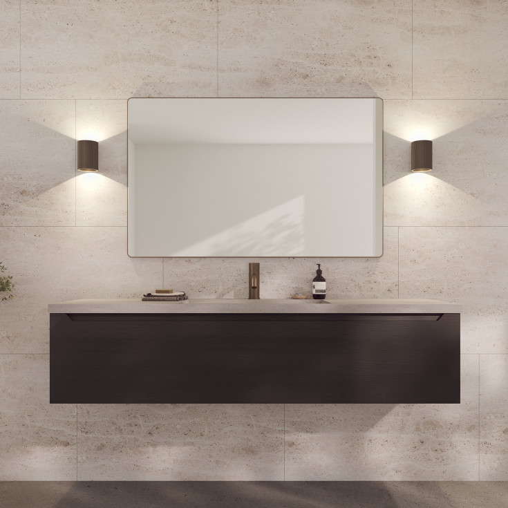 Loevschall Refine spegel, 75x120 cm, brunerad mässing