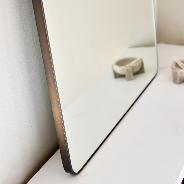 Loevschall Refine spegel, 45x90 cm, brunerad mässing