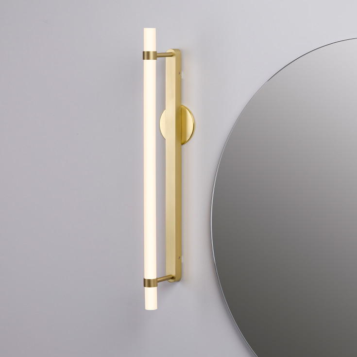 Loevschall Katana spejllampe, messing