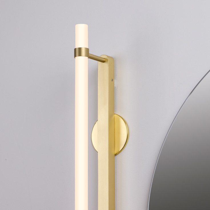 Loevschall Katana spejllampe, messing