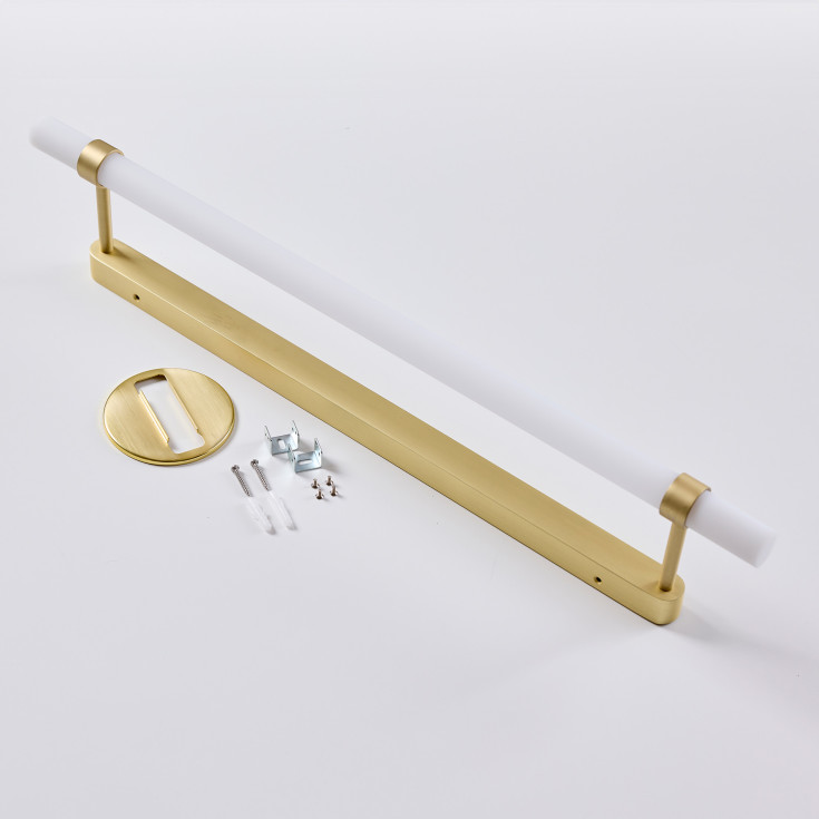 Loevschall Katana spejllampe, messing