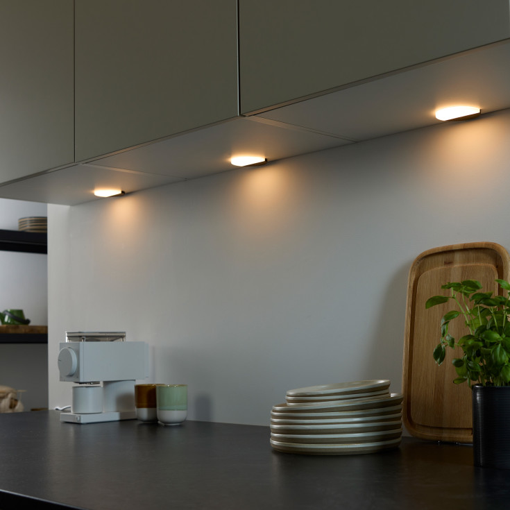 Loevschall Polaris runde møbelspotlights, 5-pakning