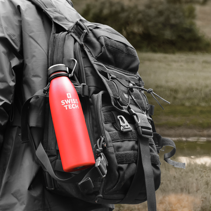 SWISSTECH drikkeflaske 500 ml, rød