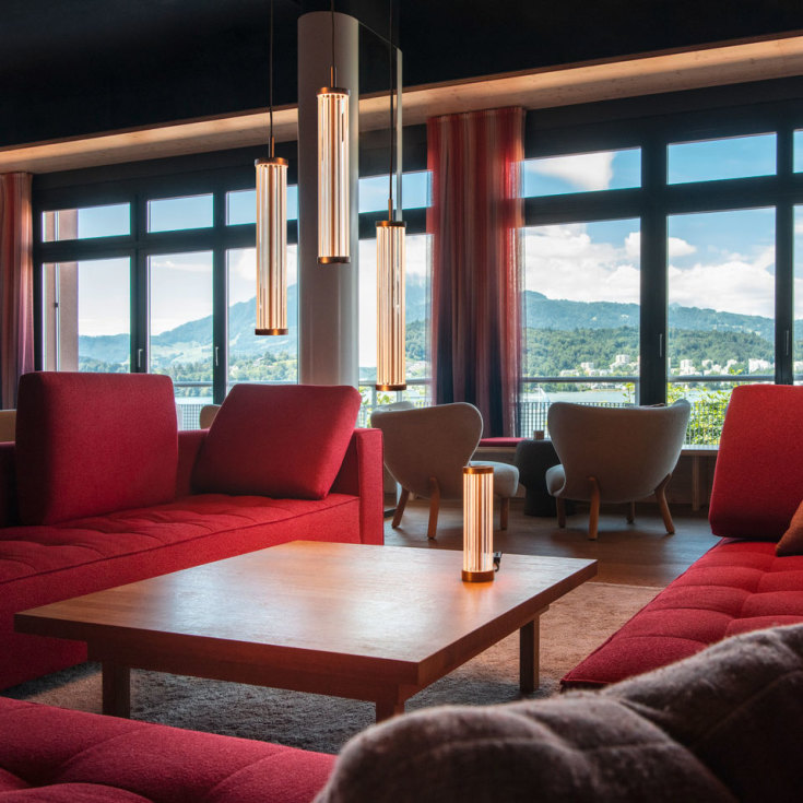 SLV Quimera pendel, børstet messing