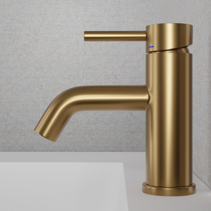 Scandtap Wave tvättställsblandare, borstad mässing