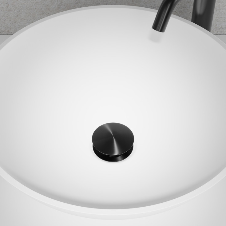 Scandtap universal bundventil, push-open, børstet sort