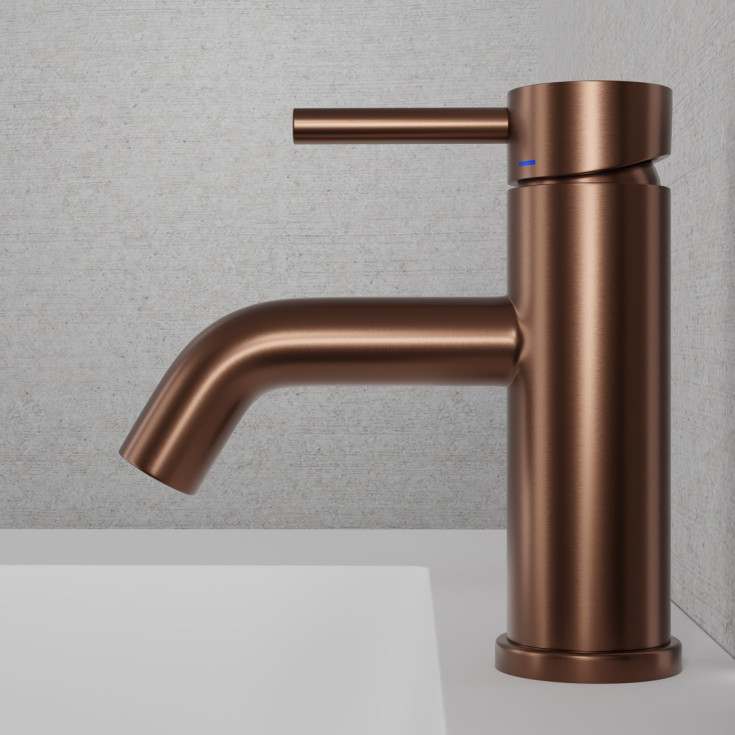 Scandtap Wave tvättställsblandare, borstad koppar