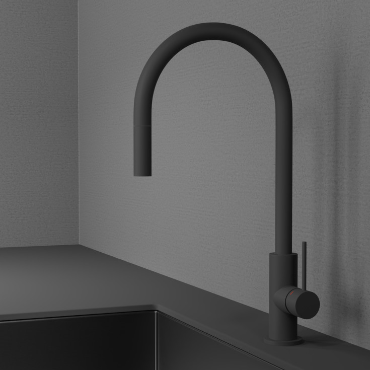 Scandtap Accent kjøkkenbatteri, matt antrasitt