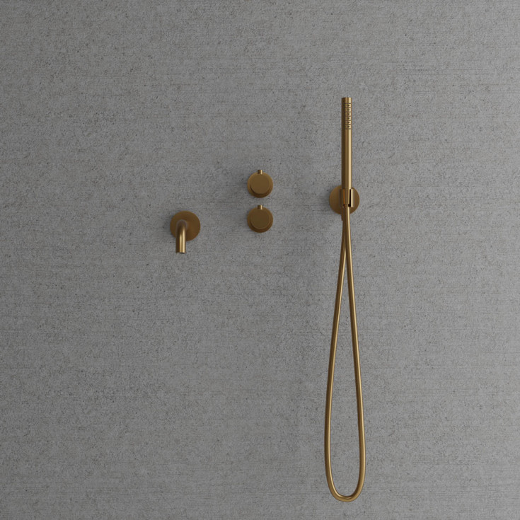 Scandtap Steel Harmonized 4 badekarbatteri, tutlengde 182 mm, sand