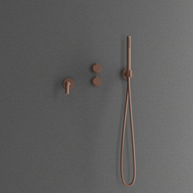 Scandtap Steel Harmonized 4 badekarbatteri, tutlengde 182 mm, rust