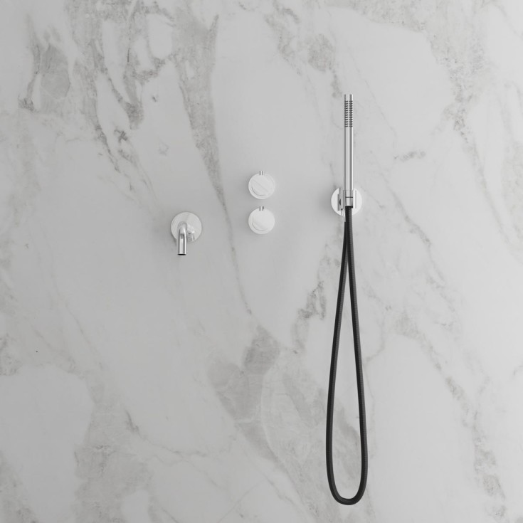 Scandtap Steel Harmonized 4 badekarbatteri, tutlengde 182 mm, classic