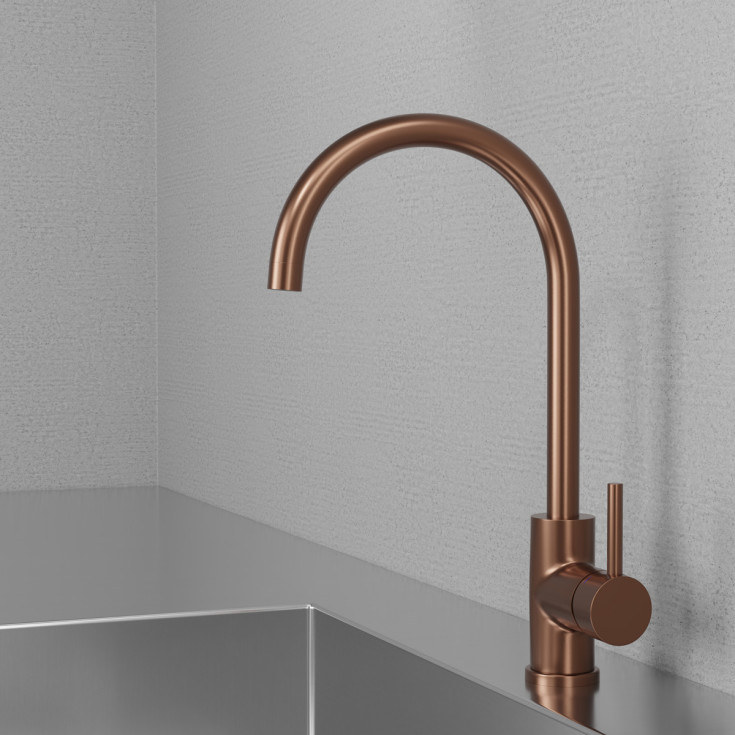 Scandtap Curve kjøkkenarmatur, amber