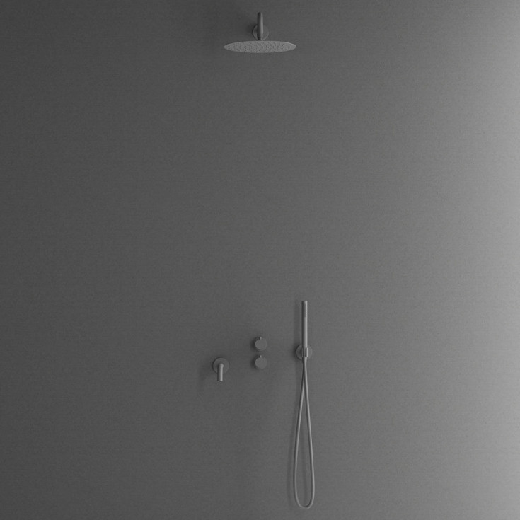 Scandtap Harmonized 3x kararmatur med brusesæt, mat grå