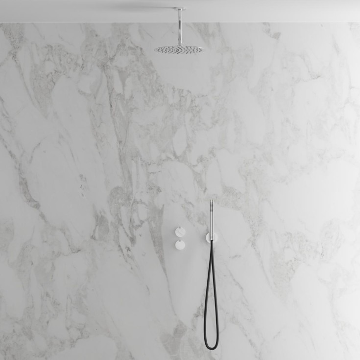 Scandtap Steel Harmonized 2z dusjløsning, Ø300 mm, for innbygging, classic