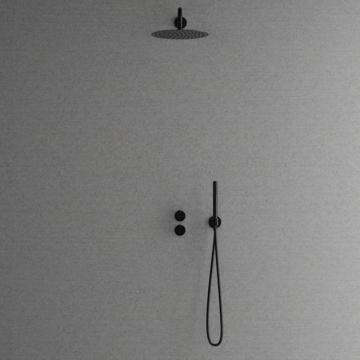 Scandtap Steel Harmonized 2x dusjløsning, Ø300 mm, shadow