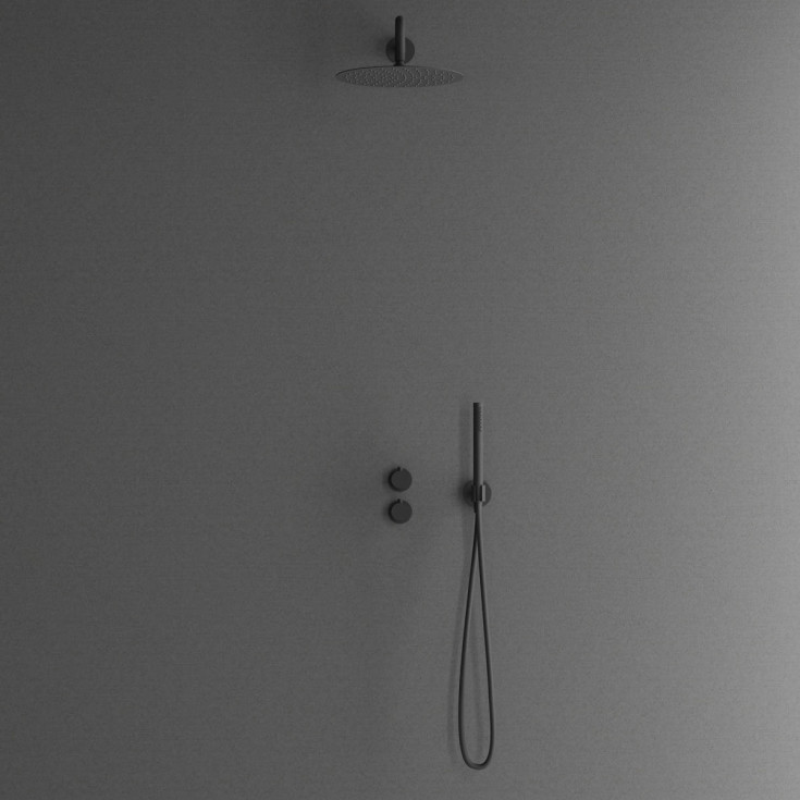 Scandtap Steel Harmonized 2x dusjløsning, Ø300 mm, coal