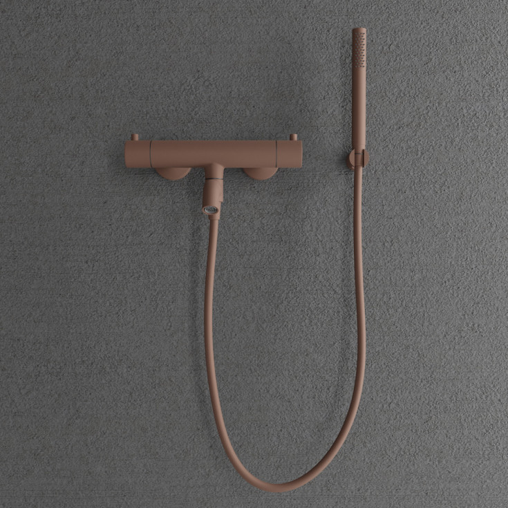 Scandtap Steel Pleasure 4 badekarbatteri, med hånddusjsett, rust