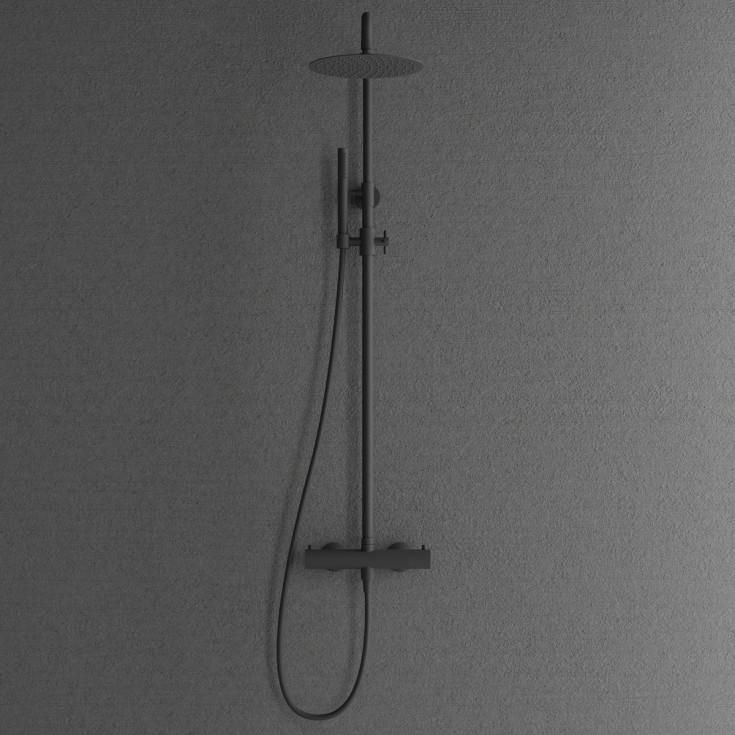 Scandtap Steel Pleasure 2 takdusjsett, Ø250 mm, coal