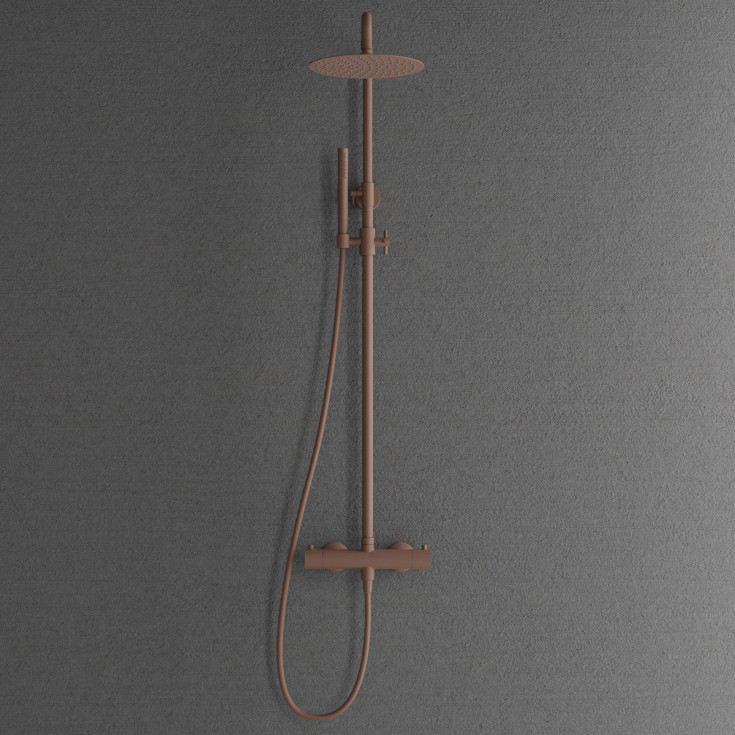 Scandtap Steel Pleasure 2 takdusjsett, Ø250 mm, rust