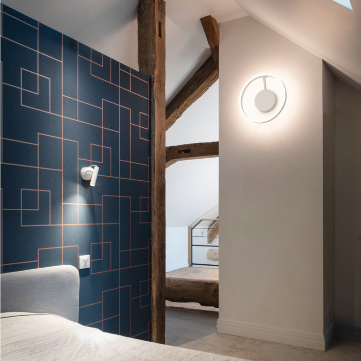 SLV One væg- & loftlampe, hvid, Ø40 cm