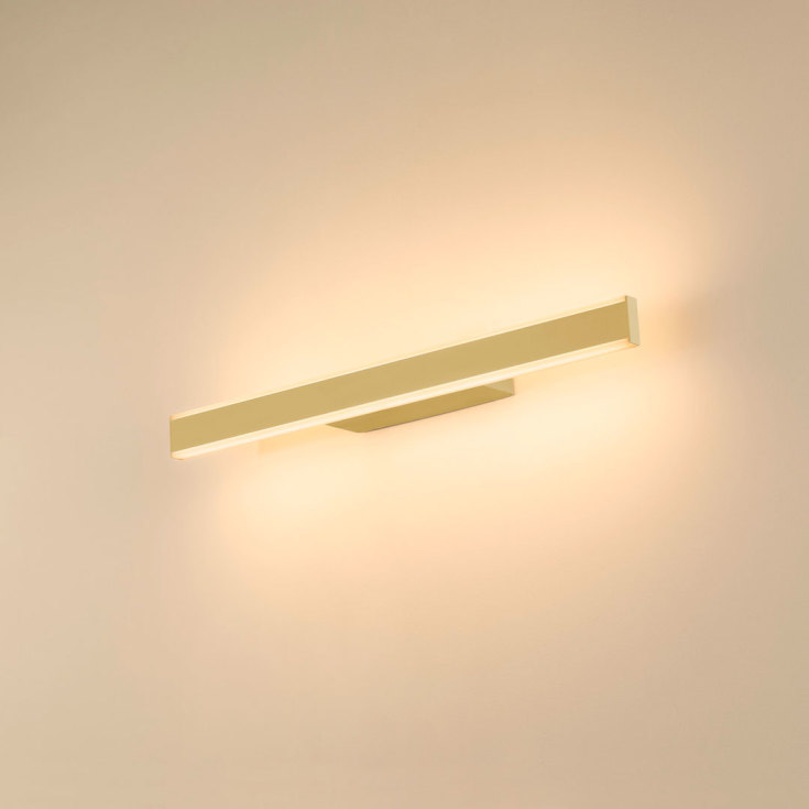 SLV One Linear væglampe, messing, 50 cm