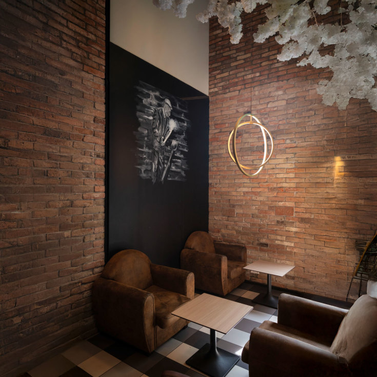 SLV One Vertical pendel, messing