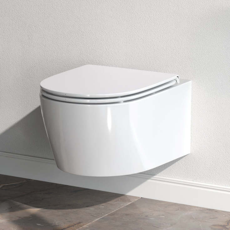 AM.PM X-Joy S toiletpakke, uden skyllekant, hvid/krom