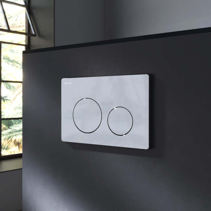 AM.PM X-Joy S toiletpakke, uden skyllekant, hvid/krom