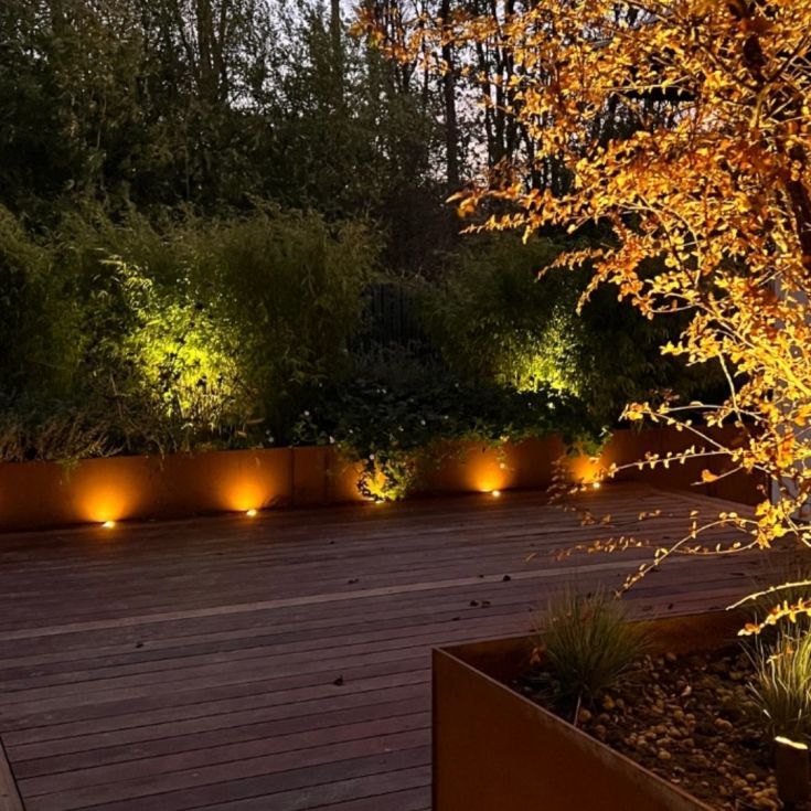 Light By Juhl Cosmos nedgravningsspot, sort, 4-pak