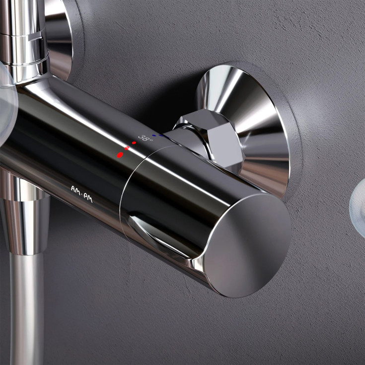 AM.PM Spike dusjsett, krom