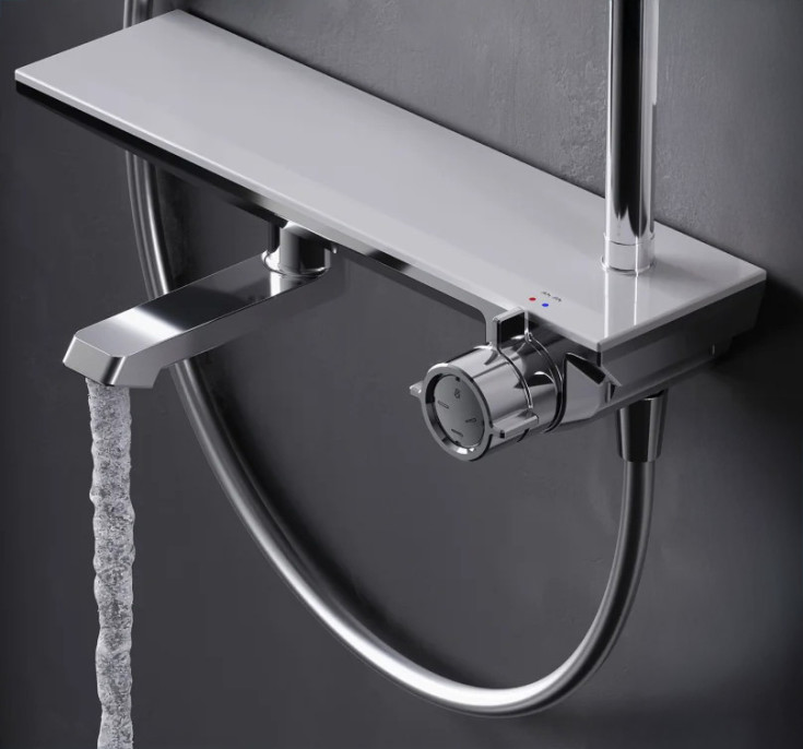 AM.PM Flash badekararmatur med dusjsett, krom