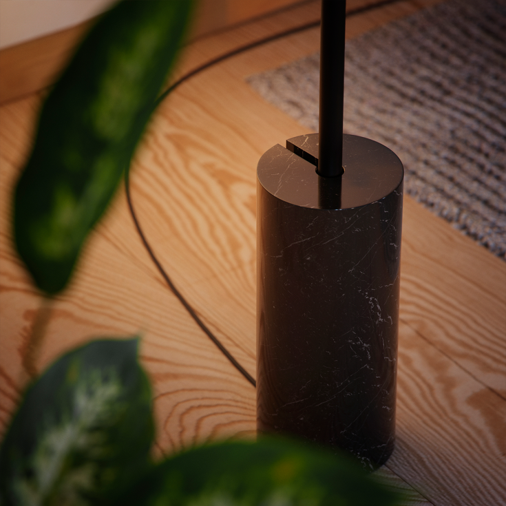 Sackit Expo 185 gulvlampe, sort