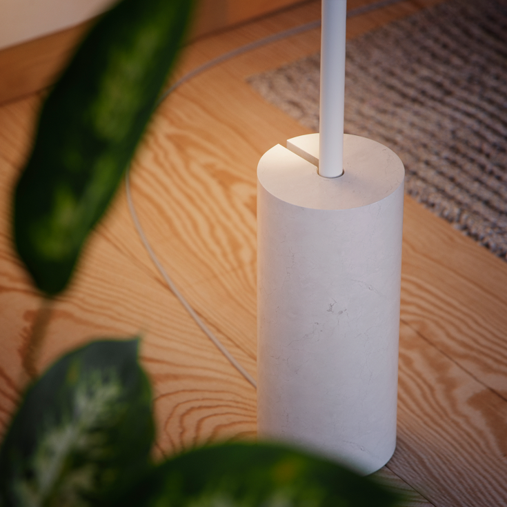 Sackit Expo 185 golvlampa, vit