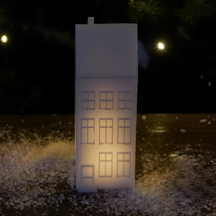 Sirius-hus med lys, H17,5 cm