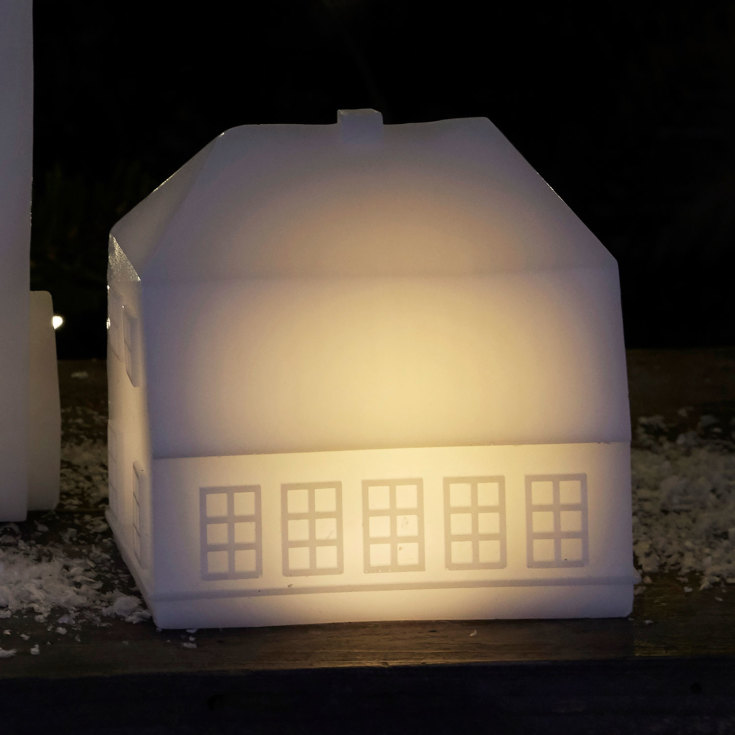 Sirius-hus med lys, H11,5 cm