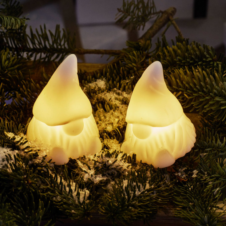 Sirius Coco nisse med lys, 10 cm, 2-pak