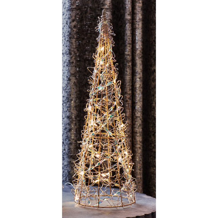 Sirius juletre i metall med lys, 40 cm