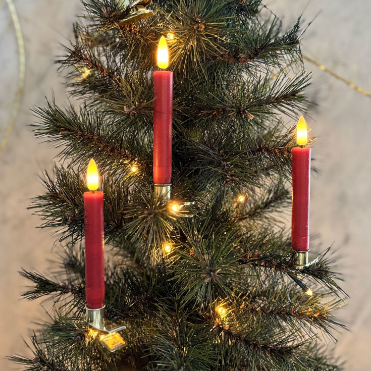 Sirius Sille LED juletrelys, rød, 4-pak